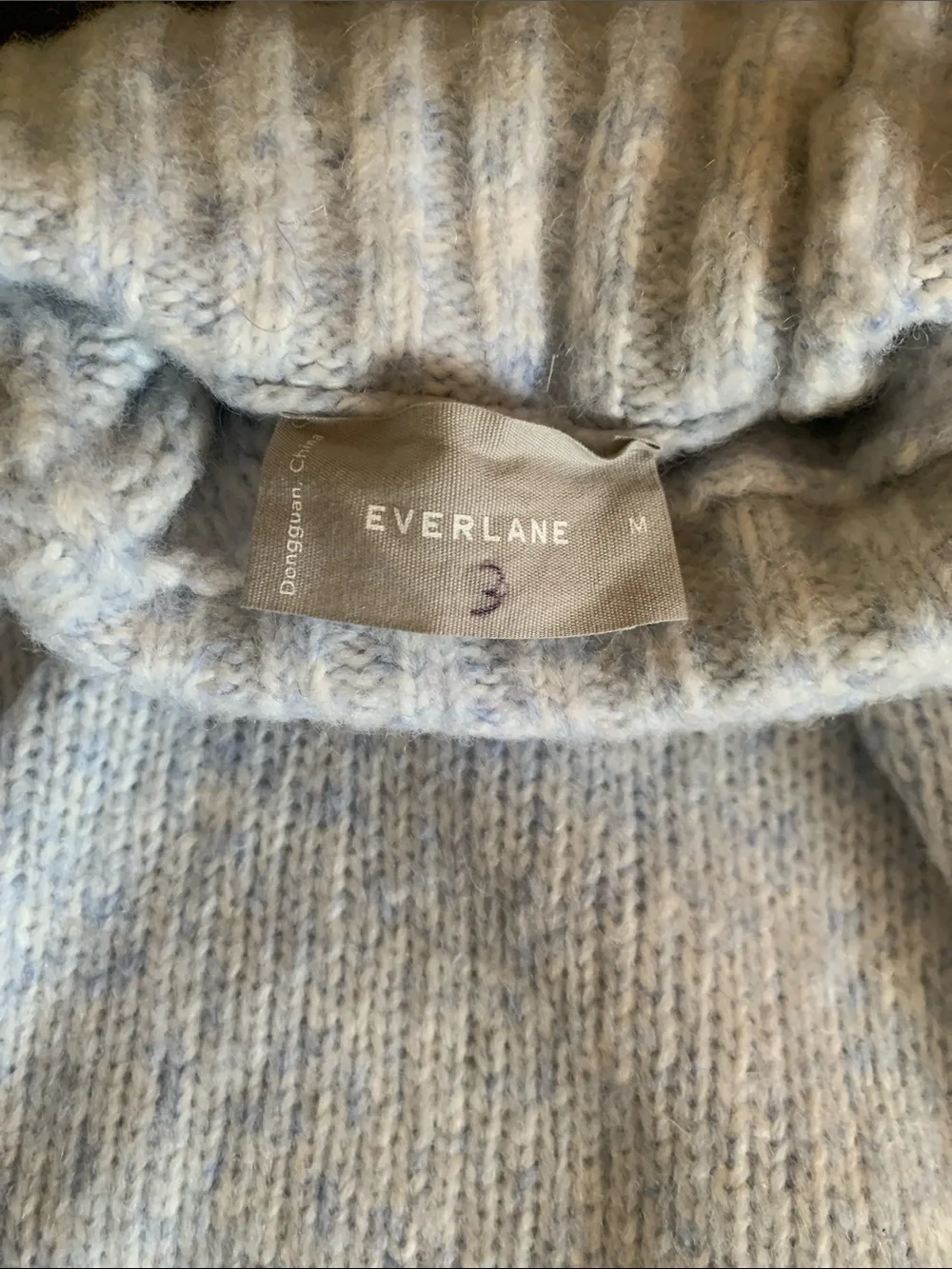 EVERLANE OVERSIZED CASHMERE BLEND CLOUD MED EUC
